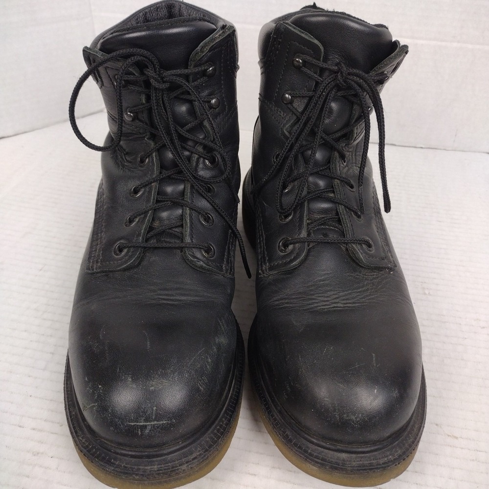 Red Wing Work Boots Mens 8.5D Black Leather ASTM F2892-18 EH USA Made Soft Toe - Picture 2 of 15